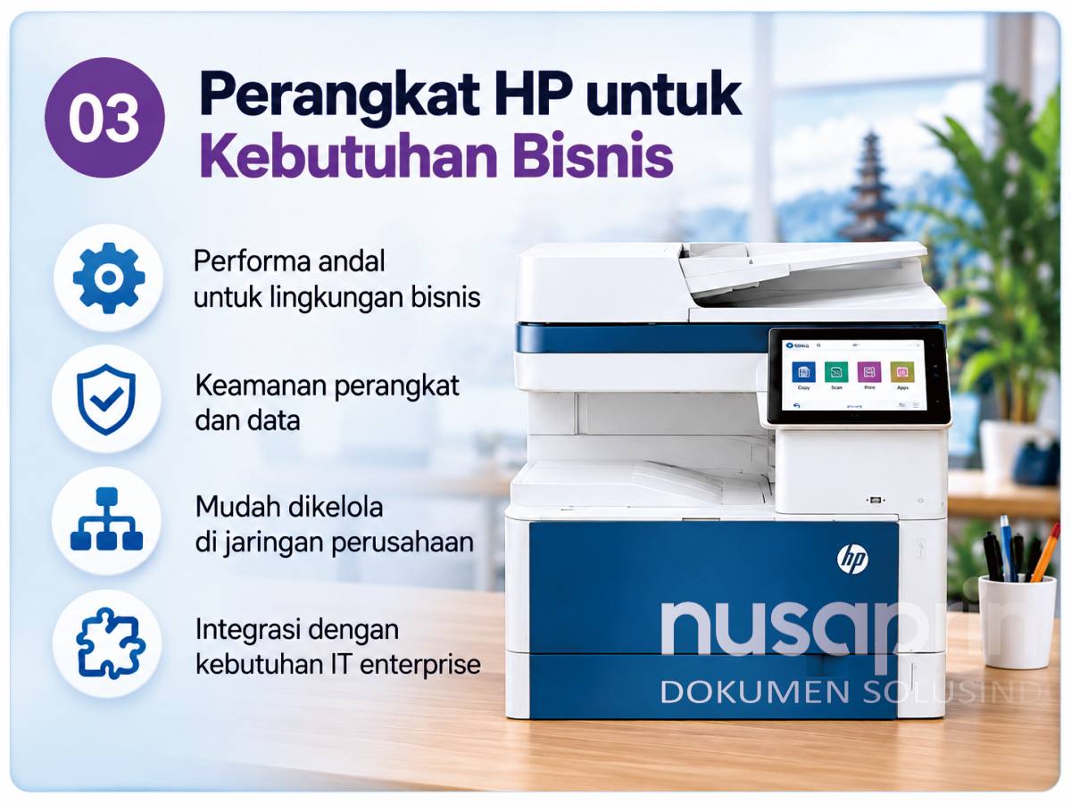 Infografik pemilihan perangkat HP untuk kebutuhan bisnis